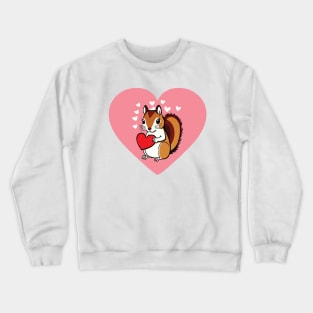 Cute squirrel with heart - squirrel design Crewneck Sweatshirt
